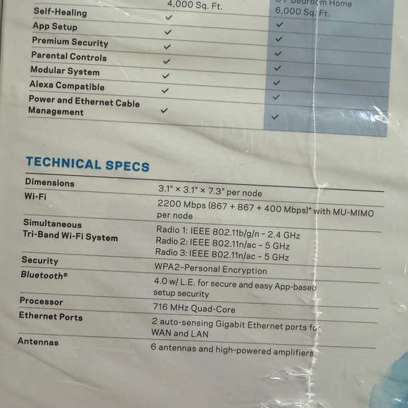 Linksys Velop Whole Home Wi-Fi System 6000 square feet Premium AC6600 - Picture 9 of 9